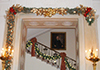 The stairway to the First Family residence is festively decorated