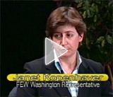 Janet Kopenhaver and her client, Patricia Wolfe (president of a former client) appear on a Washington, DC television show to discuss the organization's legislative agenda