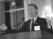 As part of a Grassroots program for one client, Janet arranged for Members of Congress to speak at a Legislative breakfast. Here Rep. Chris Van Hollen (D-MD) addresses the audience.